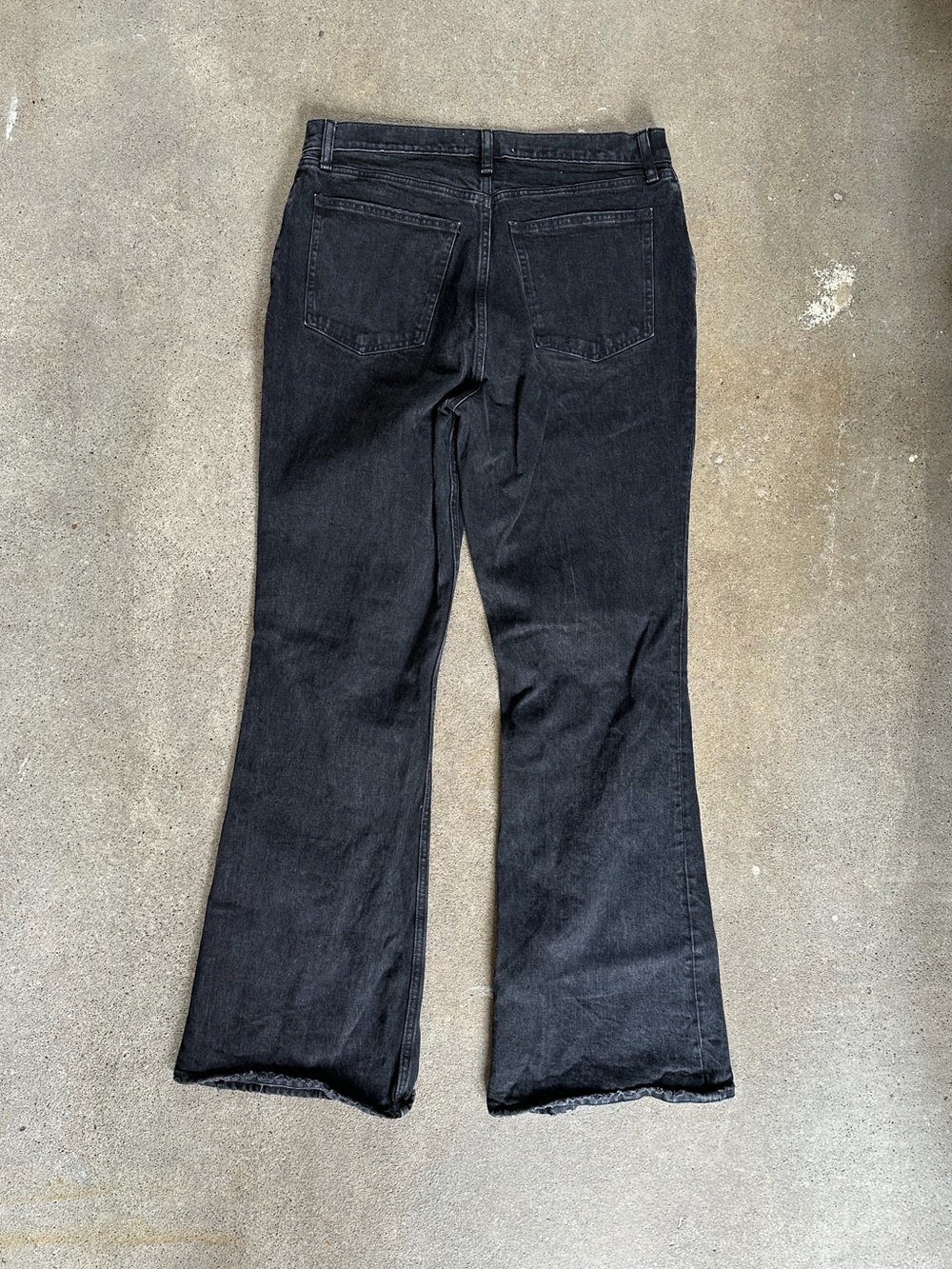 Abercrombie & Fitch High Rise Flare Jeans with Vertical Seam Black Size 32|14L - Picture 4 of 6